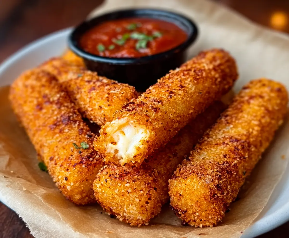 Crispy Nashville Hot Mozzarella Sticks