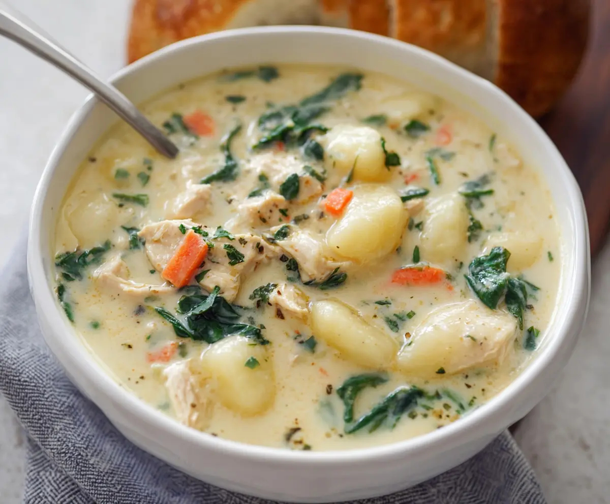 Easy Olive Garden Chicken Gnocchi Soup