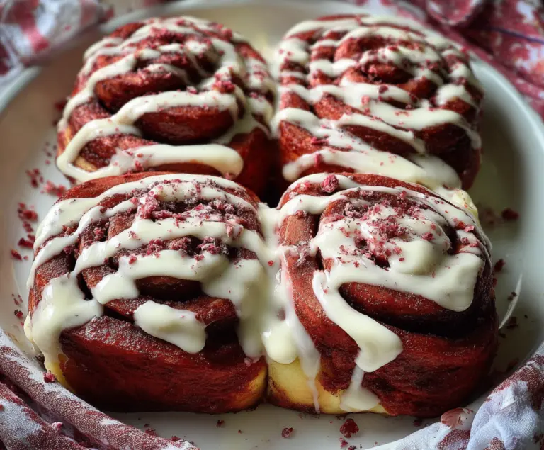 Red velvet cinnamon rolls