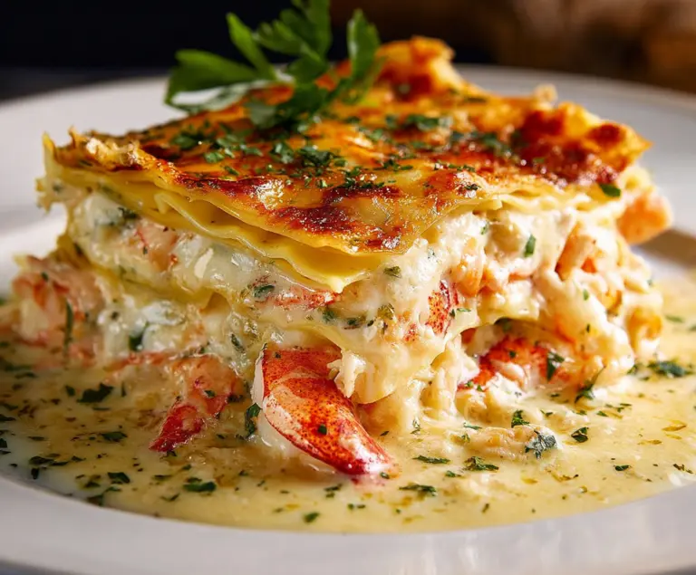 Seafood Lasagna with Lobster and Shrimp