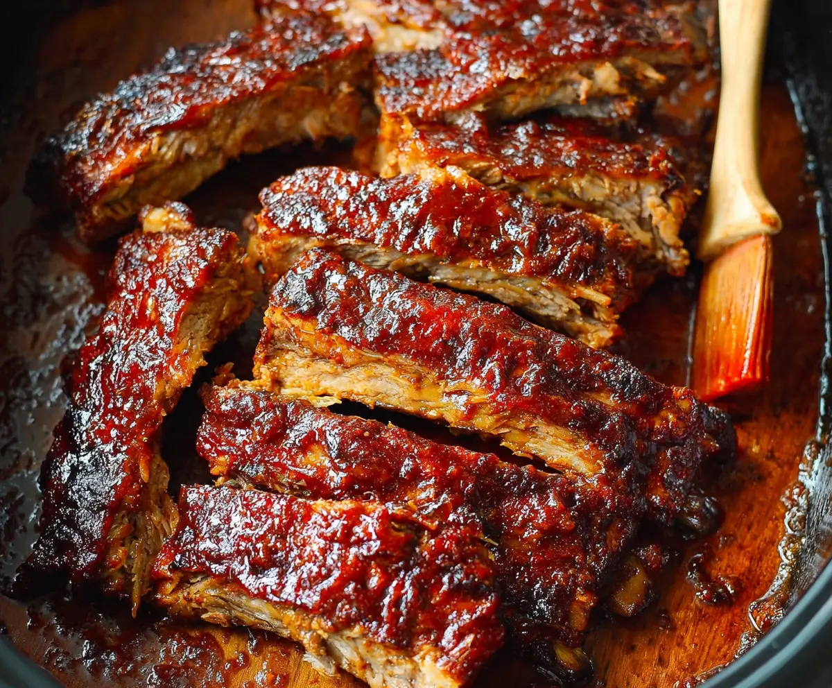 Easy Slow Cooker BBQ Ribs