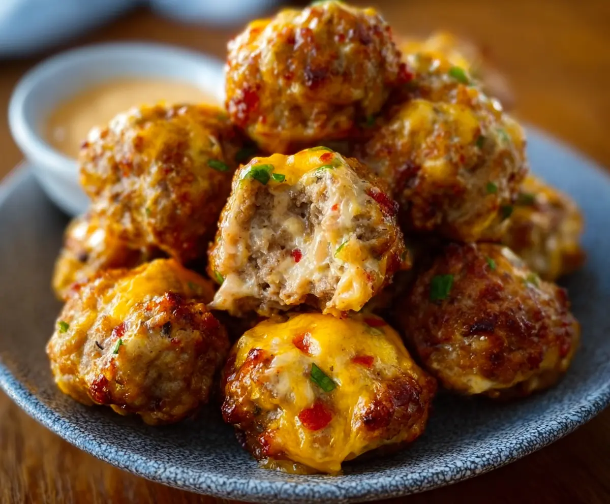 Easy Spicy Rotel Sausage Balls