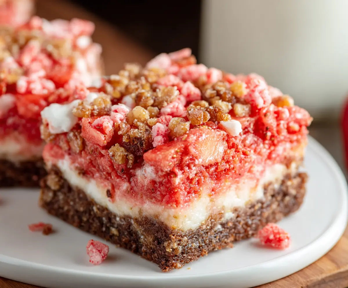Strawberry Crunch Brownies Recipe