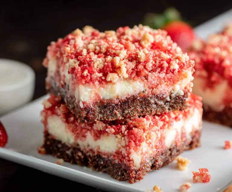 Strawberry Crunch Brownies