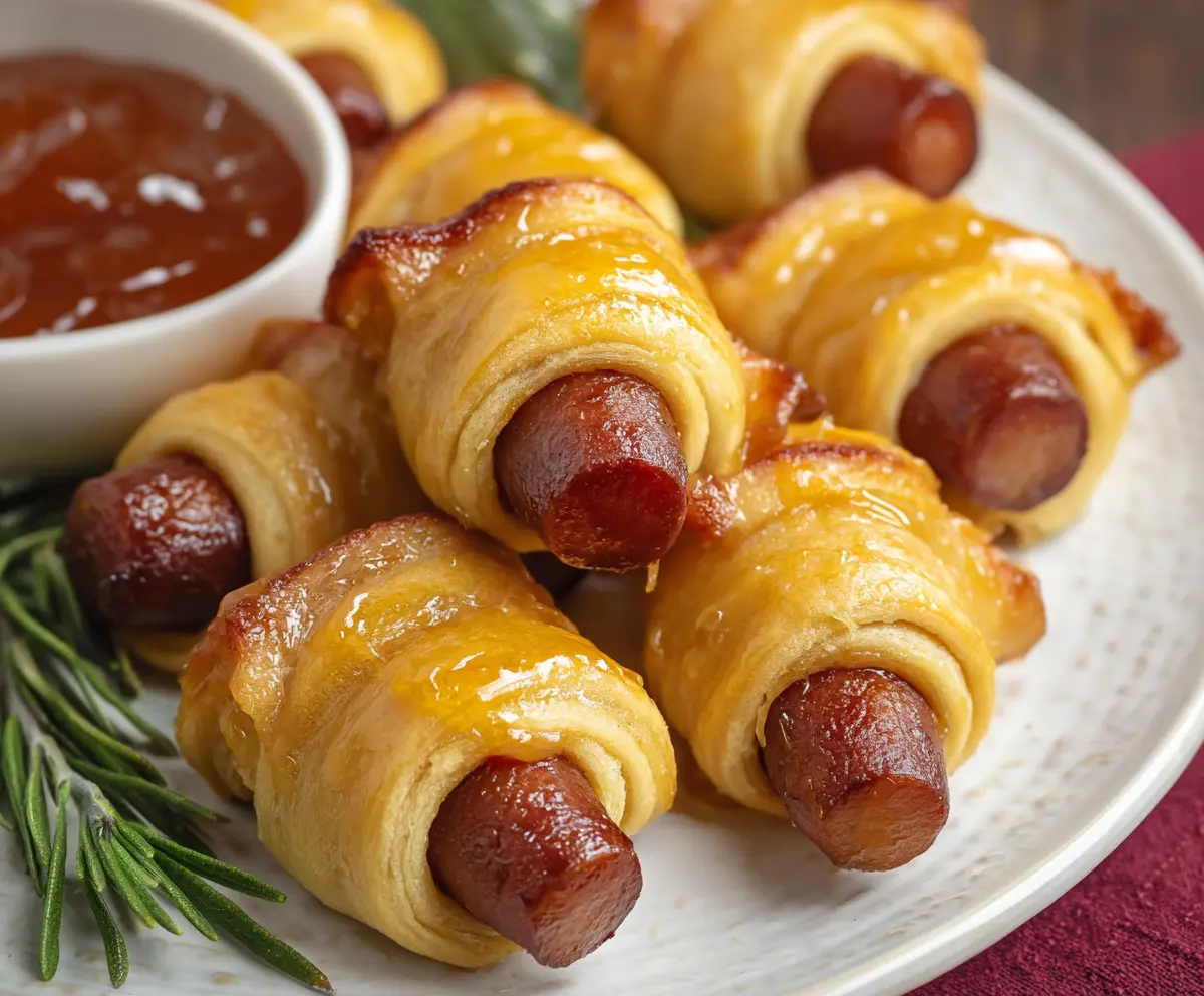 Easy Sweet Glazed Pigs in a Blanket