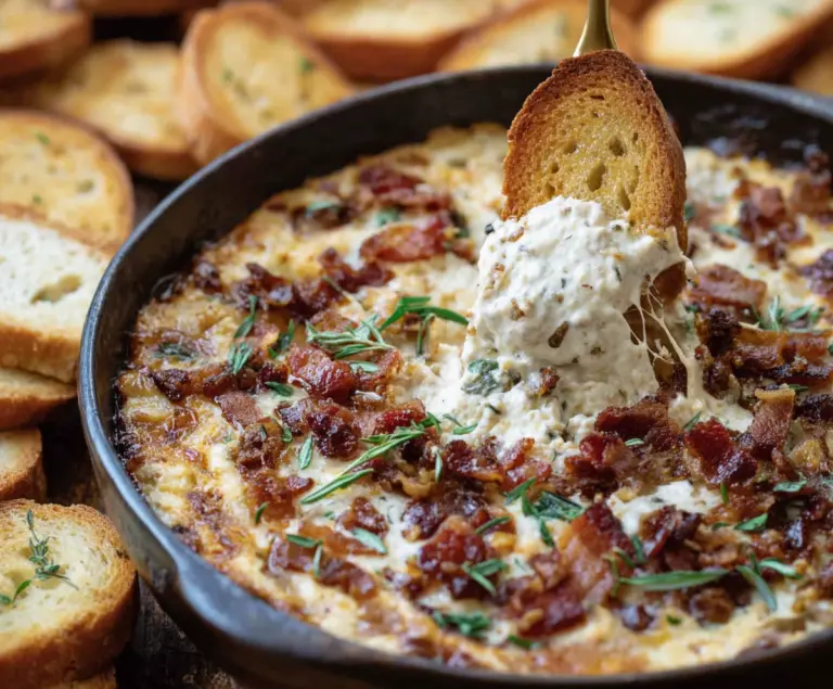 Caramelized Onion and Bacon Dip