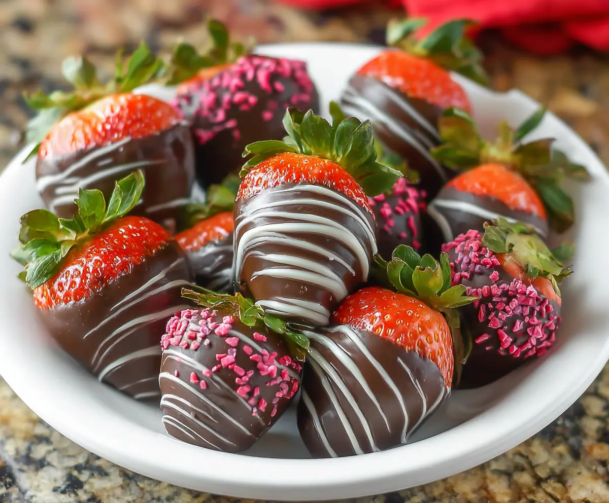 Easy Chocolate Covered Strawberries