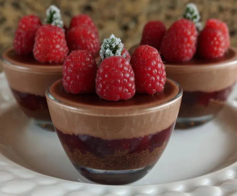 Chocolate Raspberry Mousse Cups