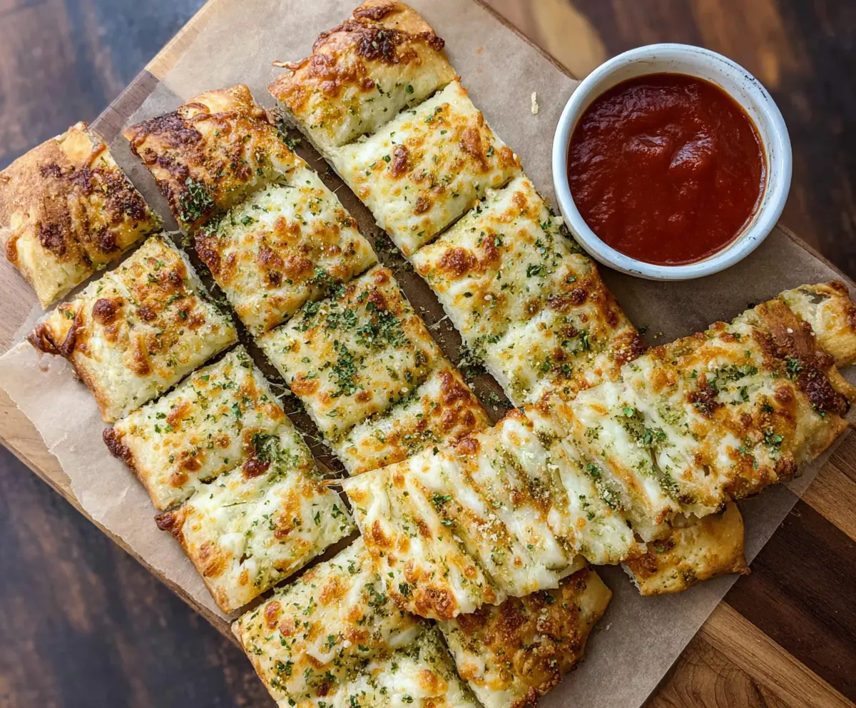 Crispy Sourdough Cheesy Breadsticks