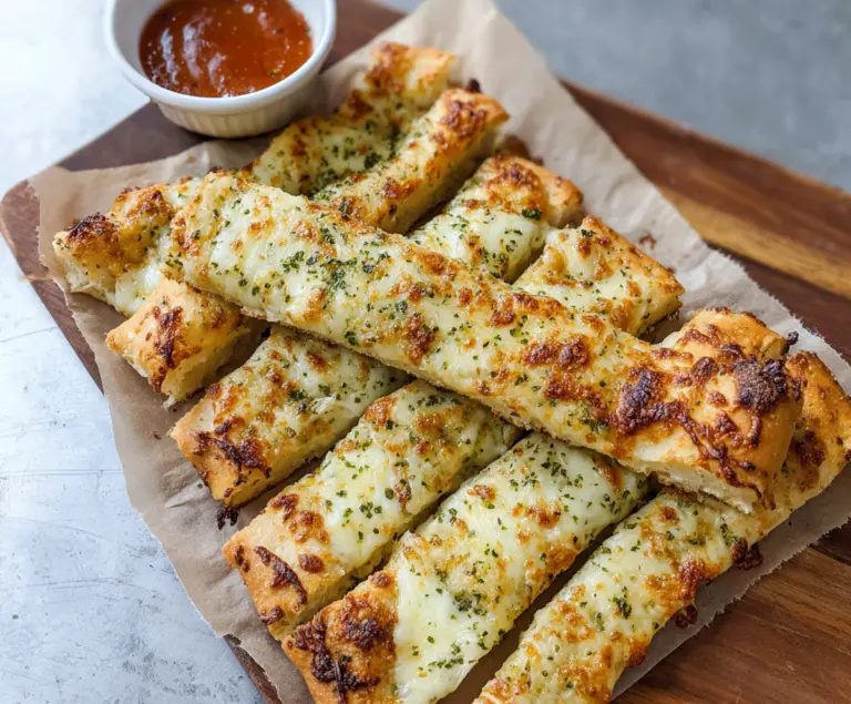 Crispy Sourdough Cheesy Breadsticks