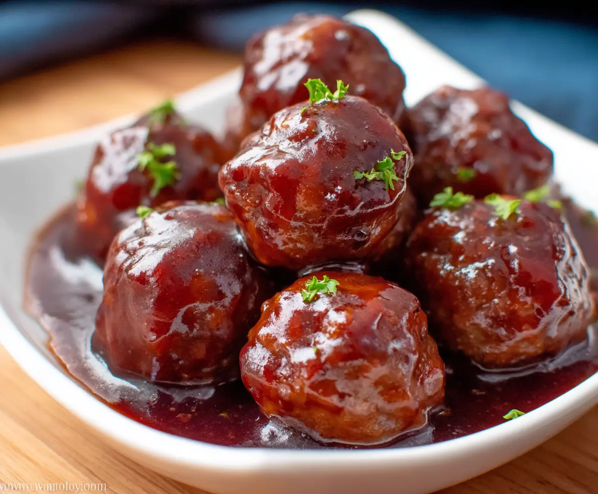 Easy Grape Jelly Meatballs Recipe
