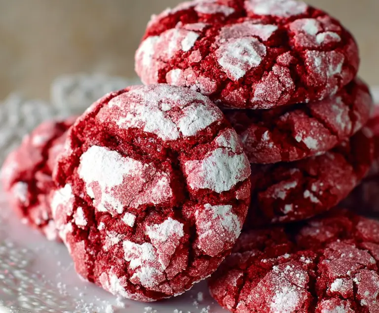 Red Velvet Crinkle Cookies