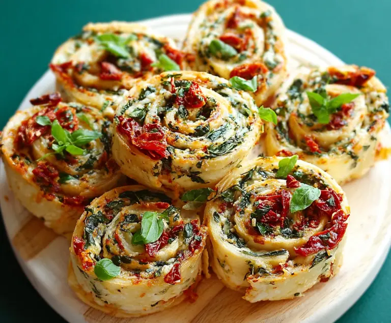 Sun-Dried Tomato and Basil Pinwheels