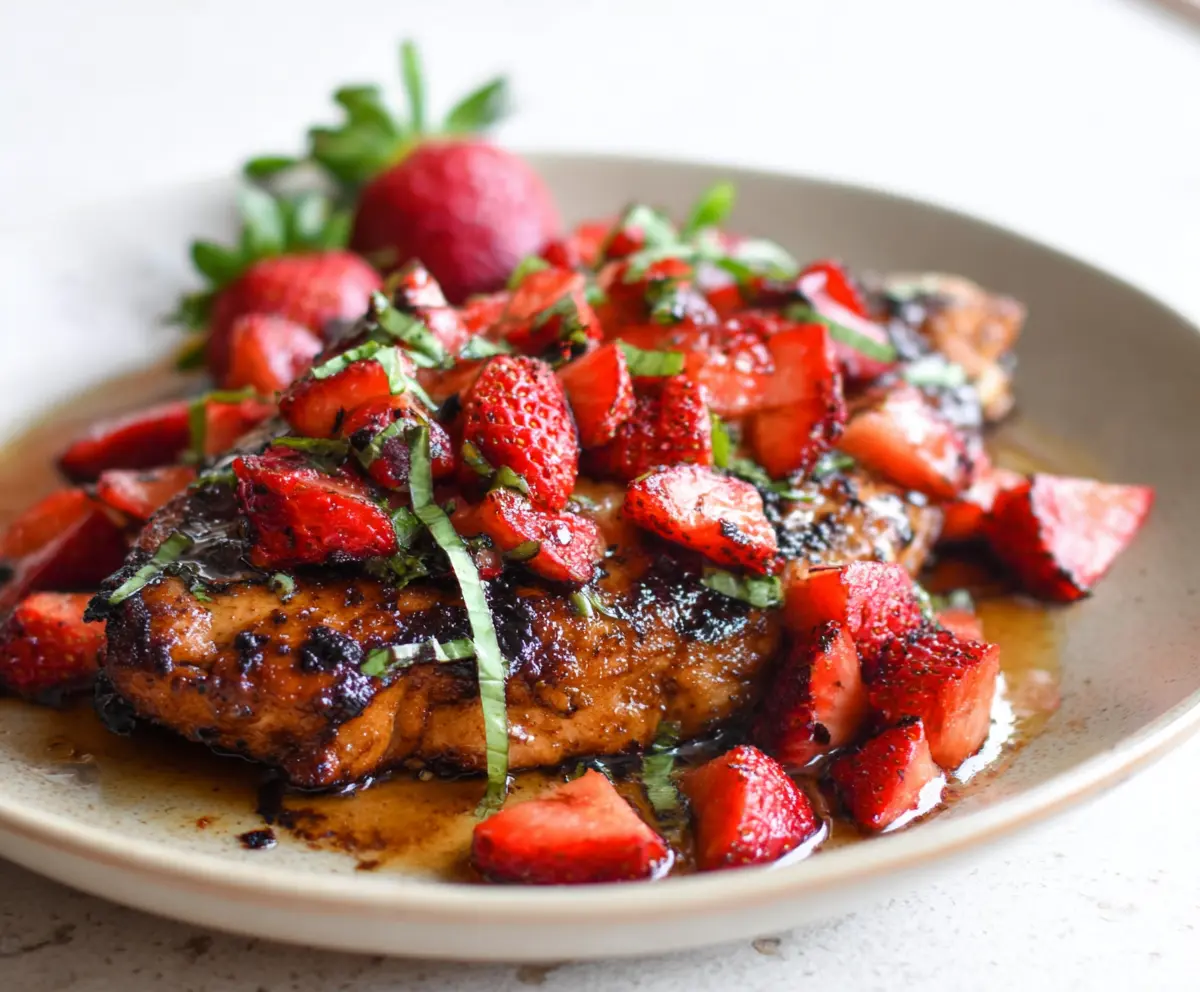 Easy Balsamic Chicken with Strawberries