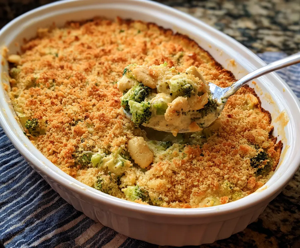 Brocolli Rizz Easy Broccoli Casserole with Ritz Crackers