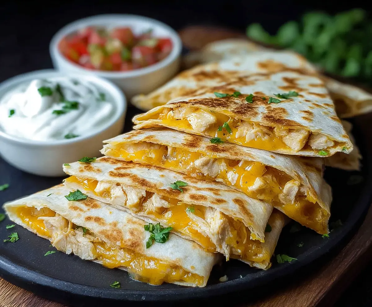 Easy Cheesy Chicken Quesadillas