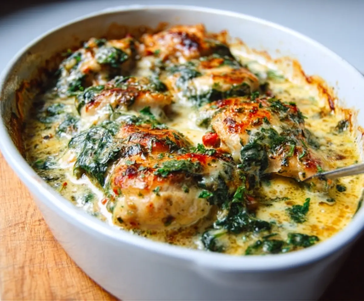 Easy Chicken Spinach Casserole
