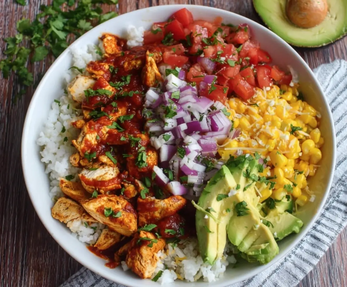 Easy Chicken Burrito Bowls Recipe