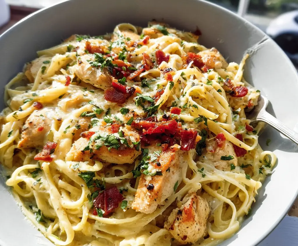 Chicken carbonara pasta
