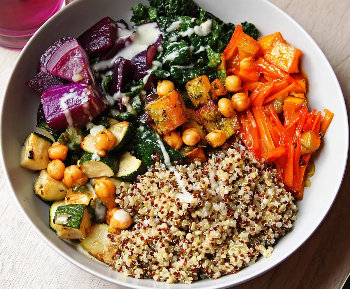 Clean Eating Quinoa Veggie Bowl Recipe