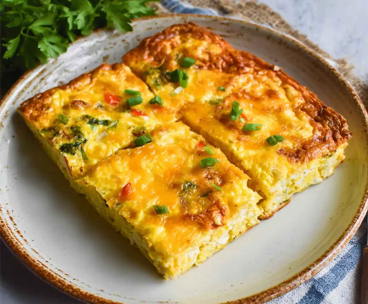 Easy Cottage Cheese Egg Bake