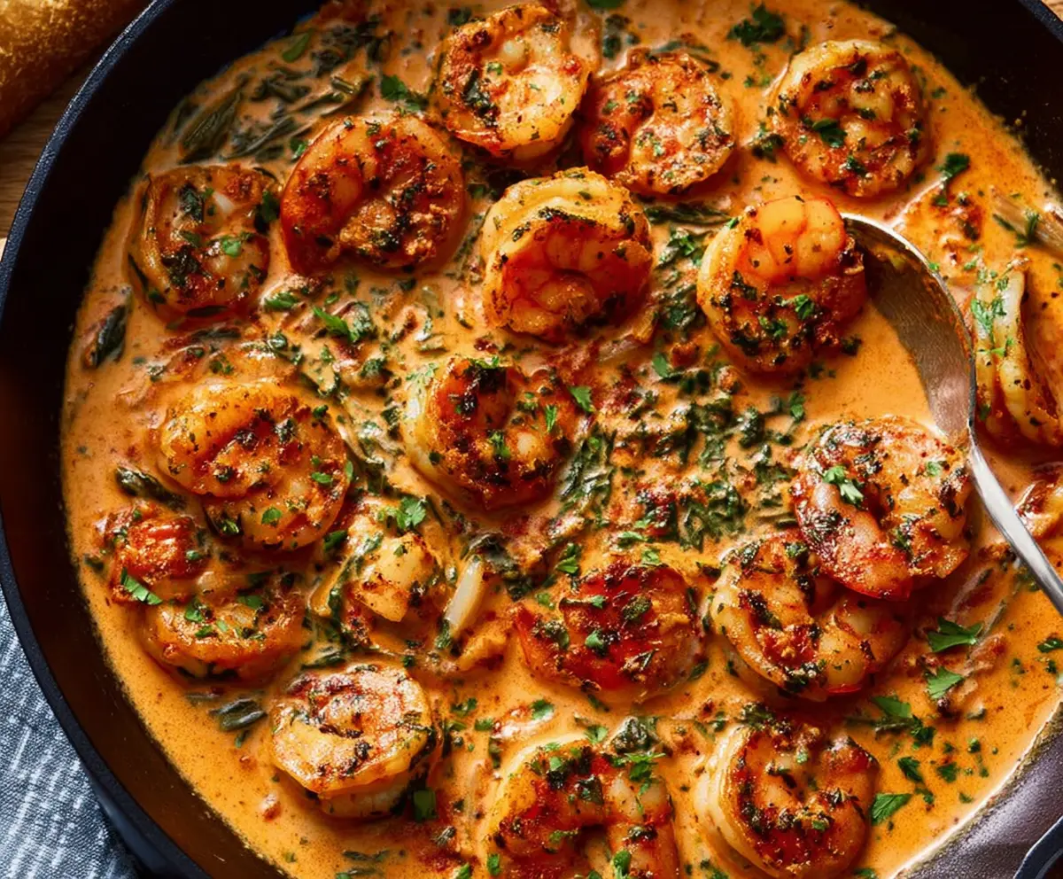 Creamy Garlic-Paprika Shrimp Skillet