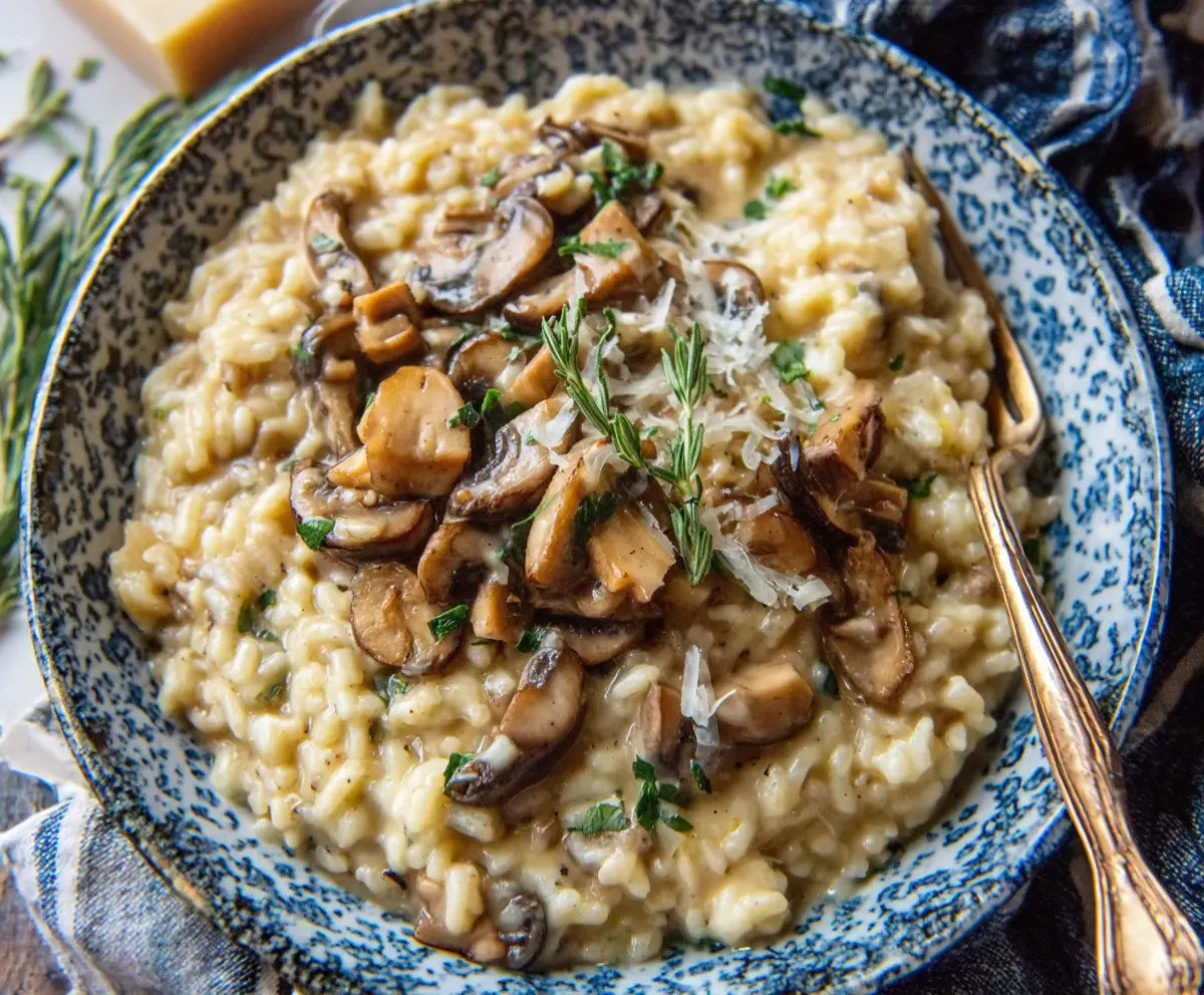 Creamy Mushroom Risotto for Two