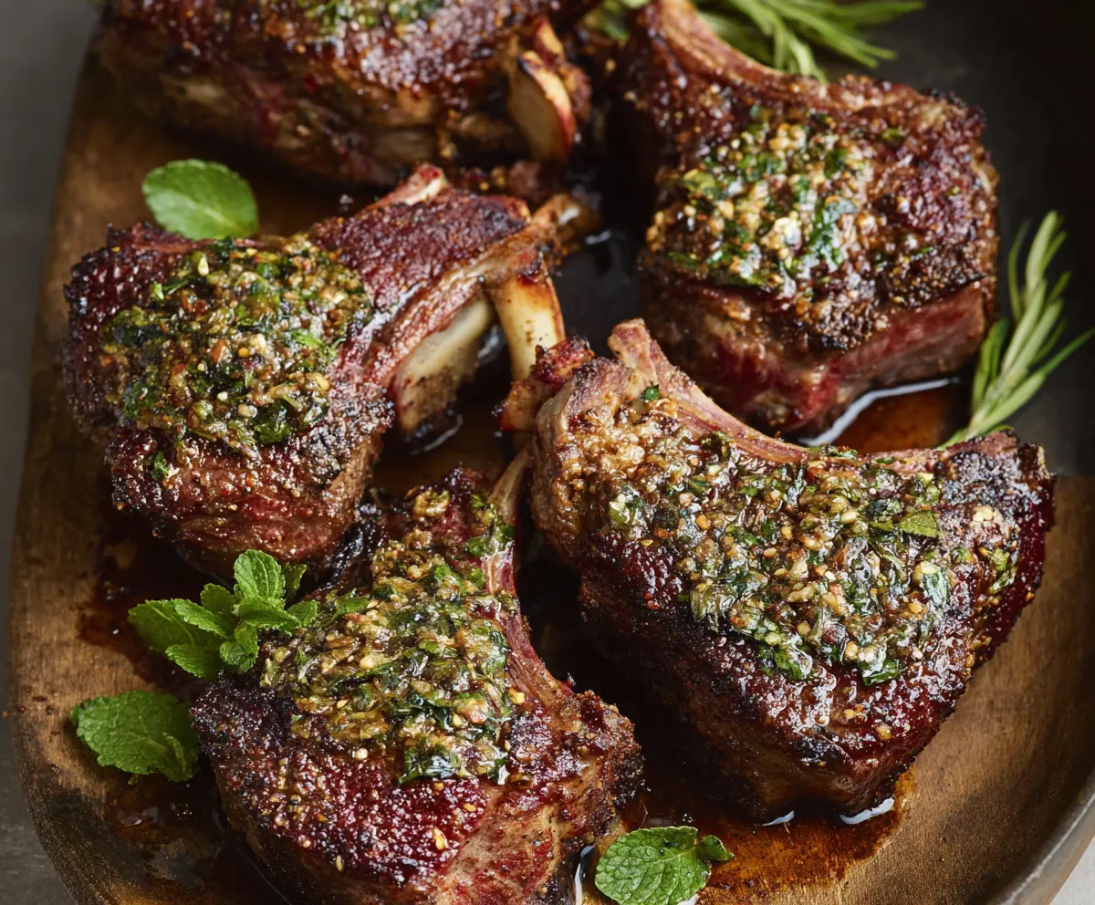 Garlic Herb Crusted Lamb Chops Recipe