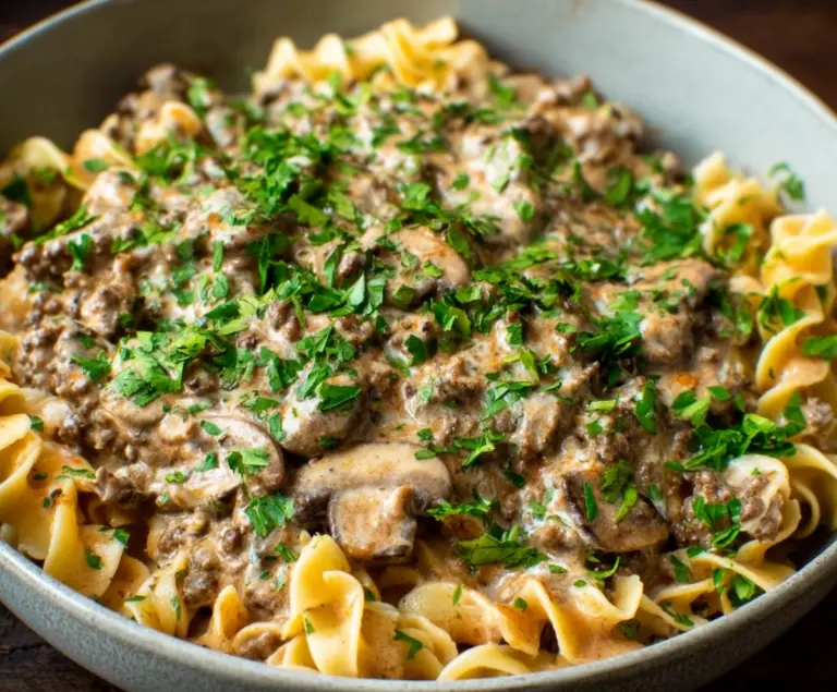 Ground Beef Stroganoff