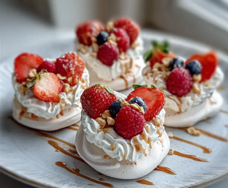 Mini Heart Pavlovas