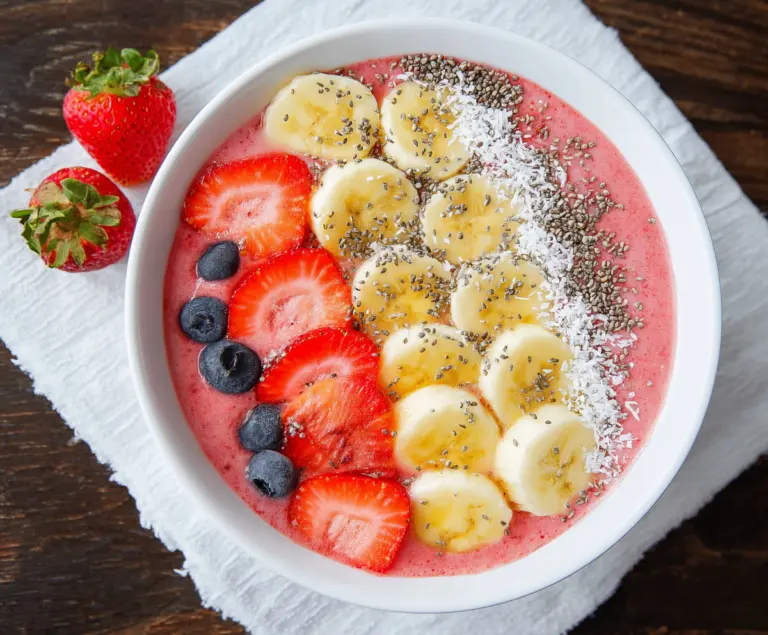 Strawberry Banana Smoothie Bowl