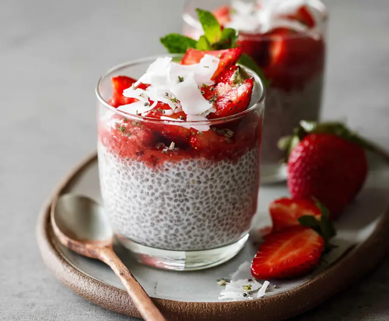Strawberry Coconut Chia Pudding