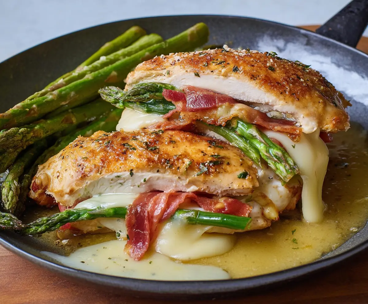 Stuffed Chicken with Brie, Asparagus & Prosciutto