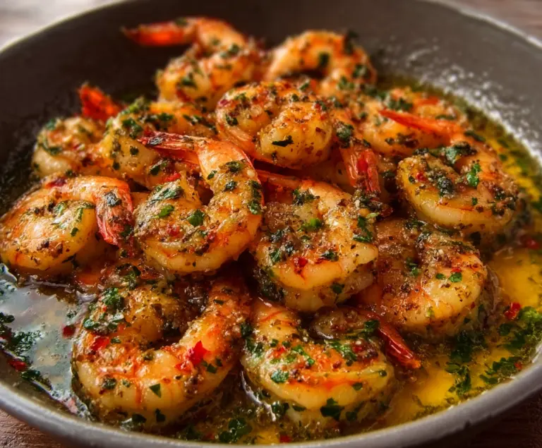 Garlic Butter Shrimp with Olive Oil and Chili