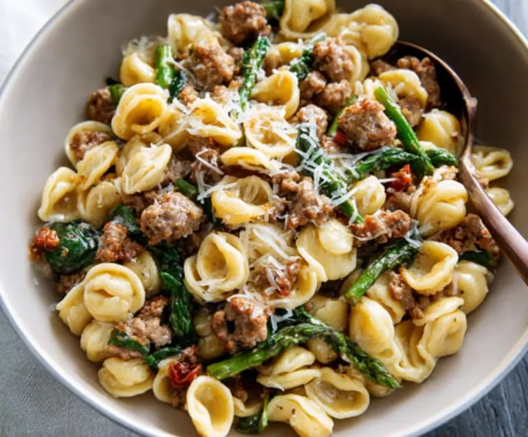 Orecchiette with Italian Sausage and Asparagus