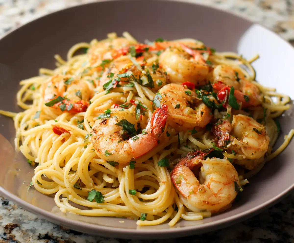Spicy Garlic Shrimp Spaghetti Recipe