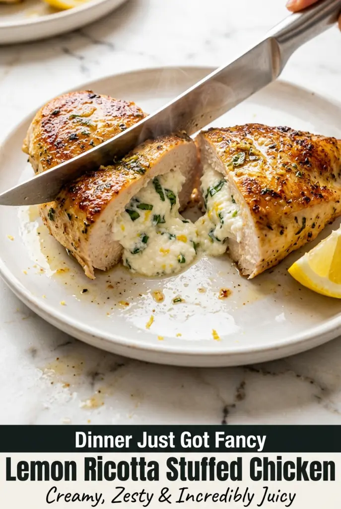 Lemon Ricotta Stuffed Chicken Breast