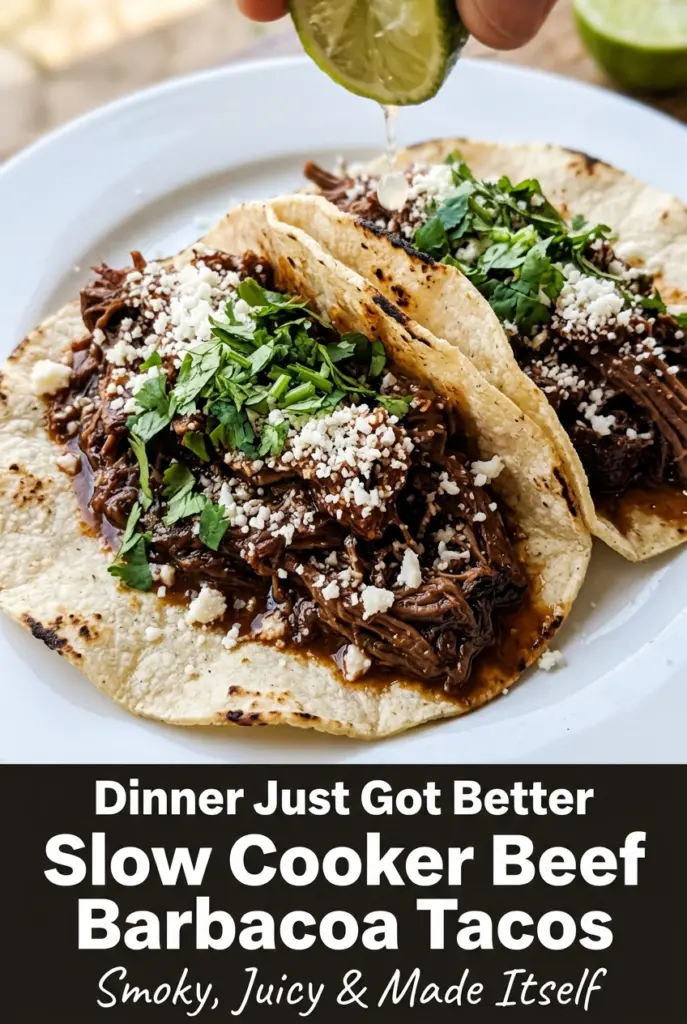 Slow Cooker Beef Barbacoa Tacos