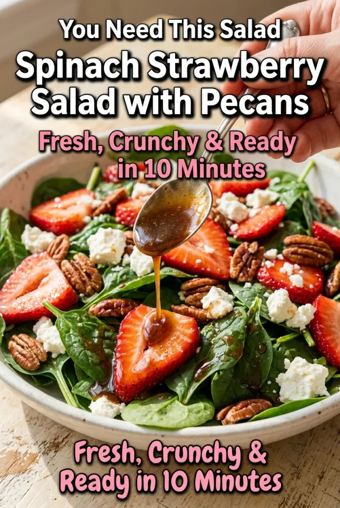 Spinach Strawberry Salad with Pecans