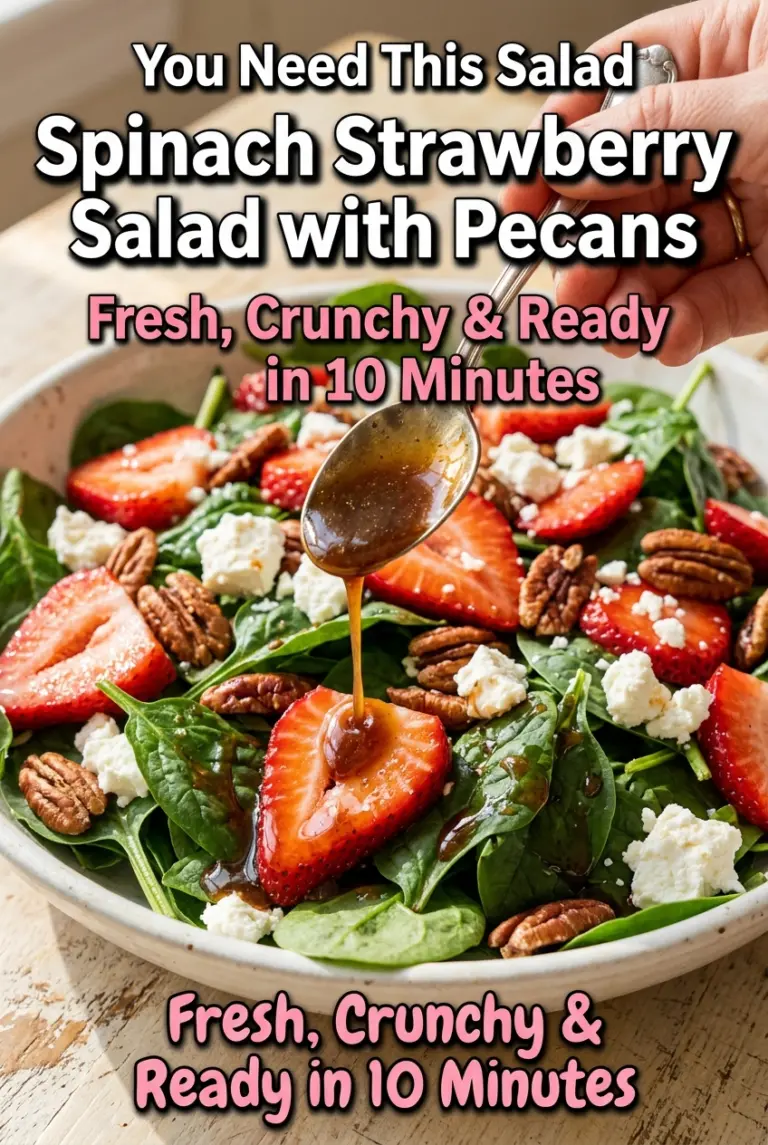 Spinach Strawberry Salad with Pecans