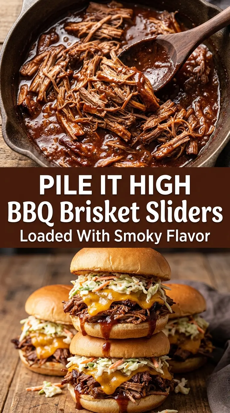 BBQ Brisket Sliders smoky cheesy juicy