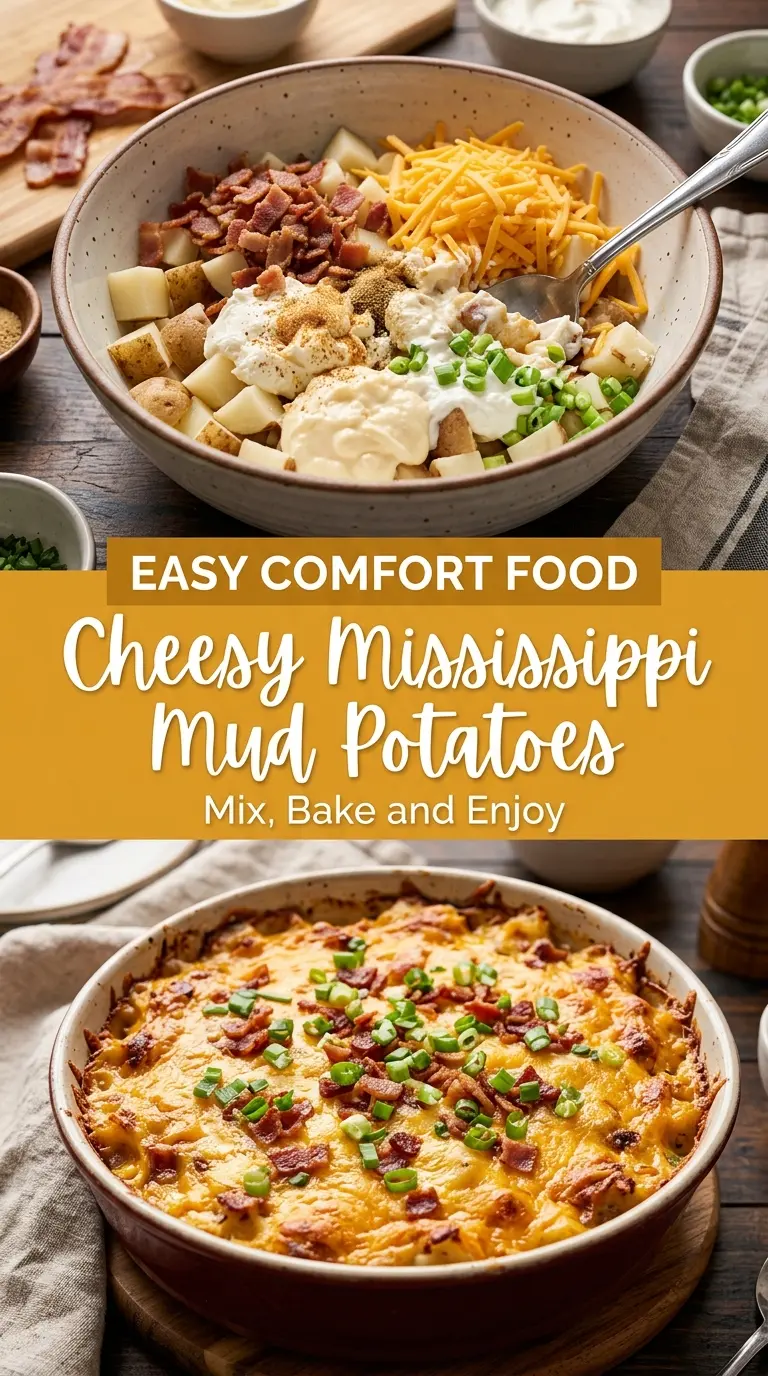Cheesy Mississippi Mud Potatoes