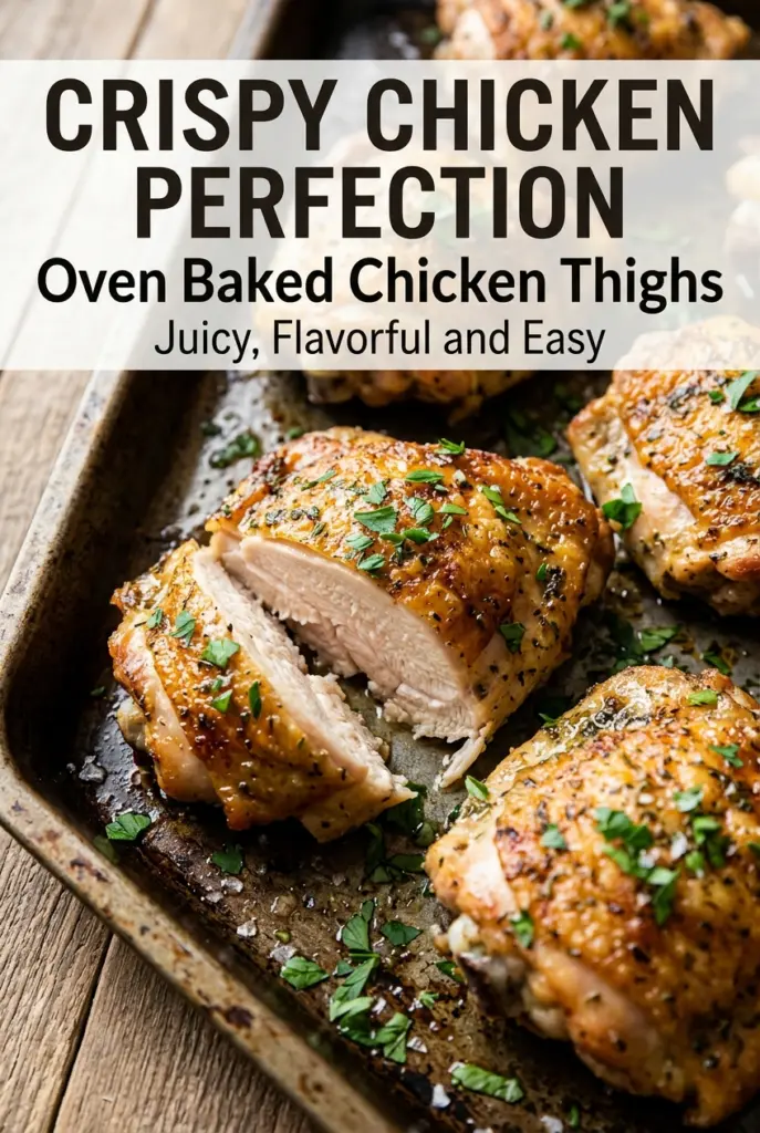 Crispy Oven Baked Chicken Thighs