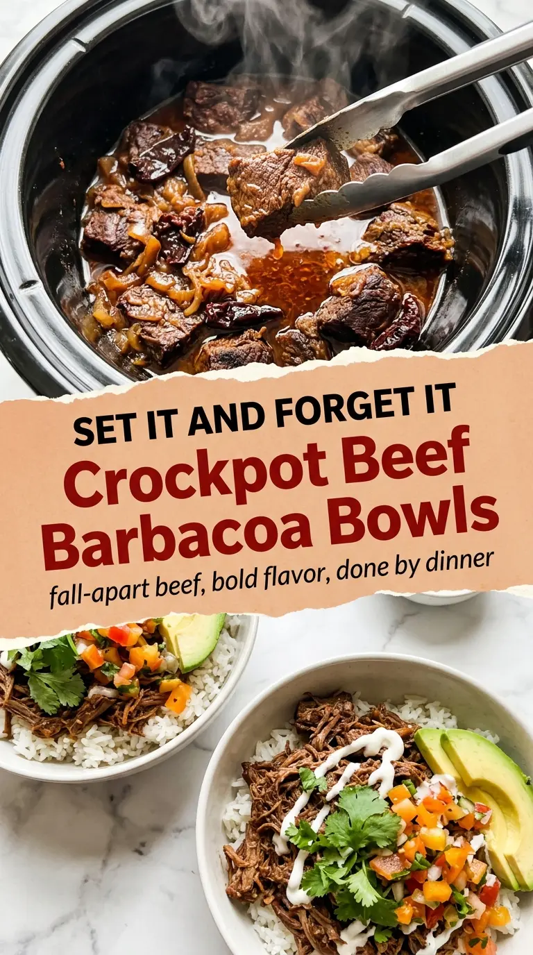 Crockpot Beef Barbacoa Bowls