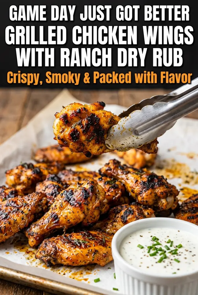 Grilled Chicken Wings with Ranch Dry Rub