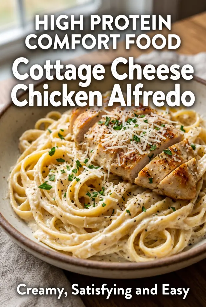 High-Protein Cottage Cheese Chicken Alfredo