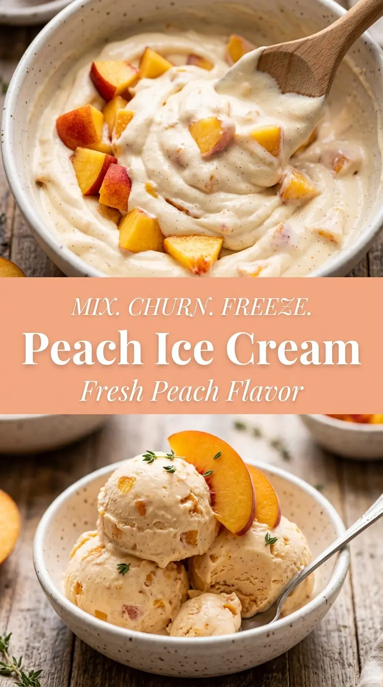 Peach Ice Cream creamy peachy homemade