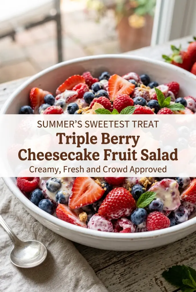 Triple Berry Cheesecake Fruit Salad