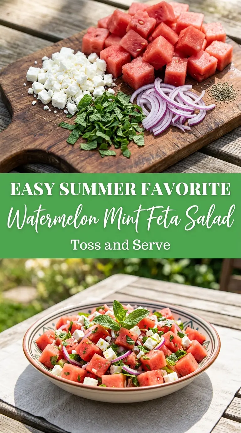 Watermelon Mint Feta Salad