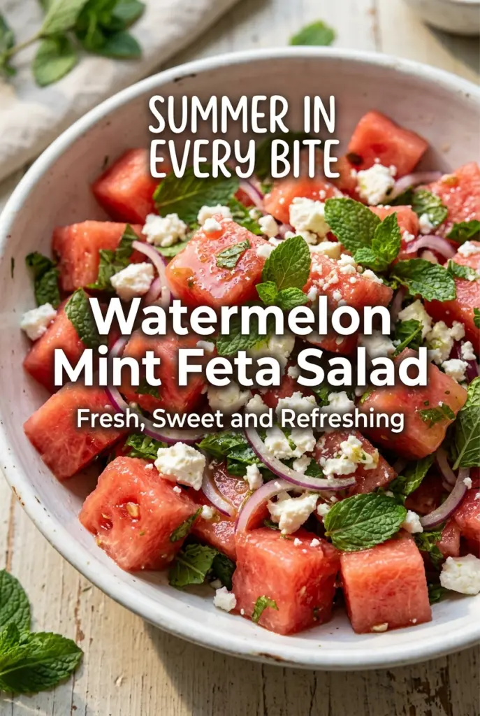 Watermelon Mint Feta Salad